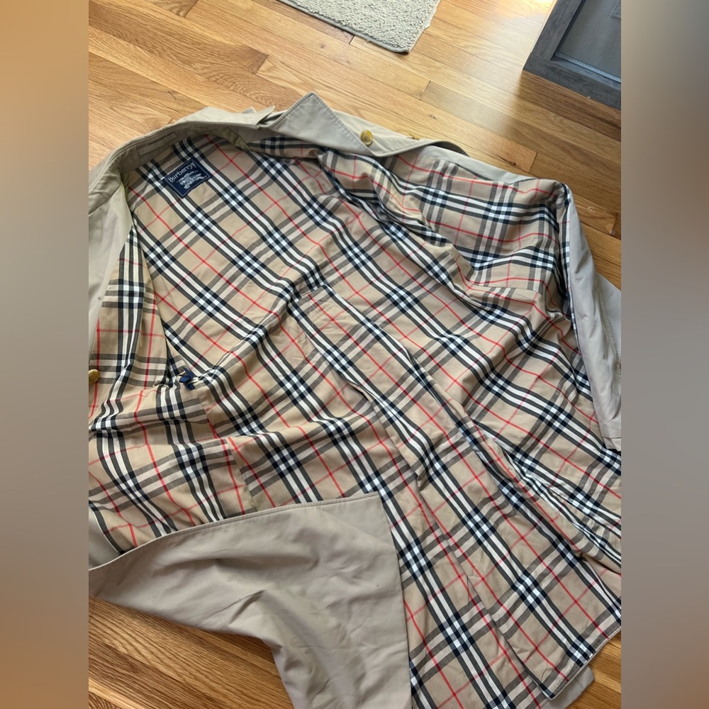 Burberry classic plaid long trench coat USA 8 - Picture 6 of 16